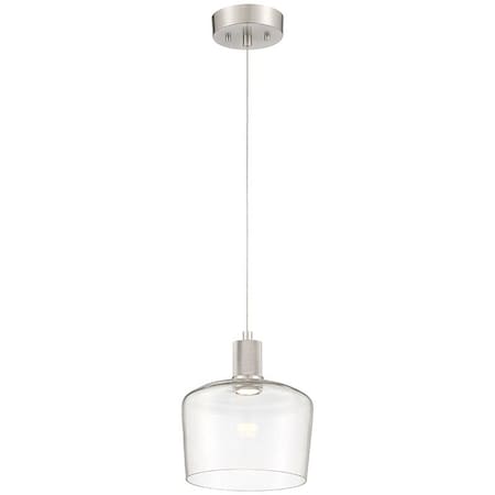 Access Lighting Port Nine Chardonnay, Chardonnay LED Pendant, Brushed Steel Finish, Clear Glass 63141LEDD-BS/CLR